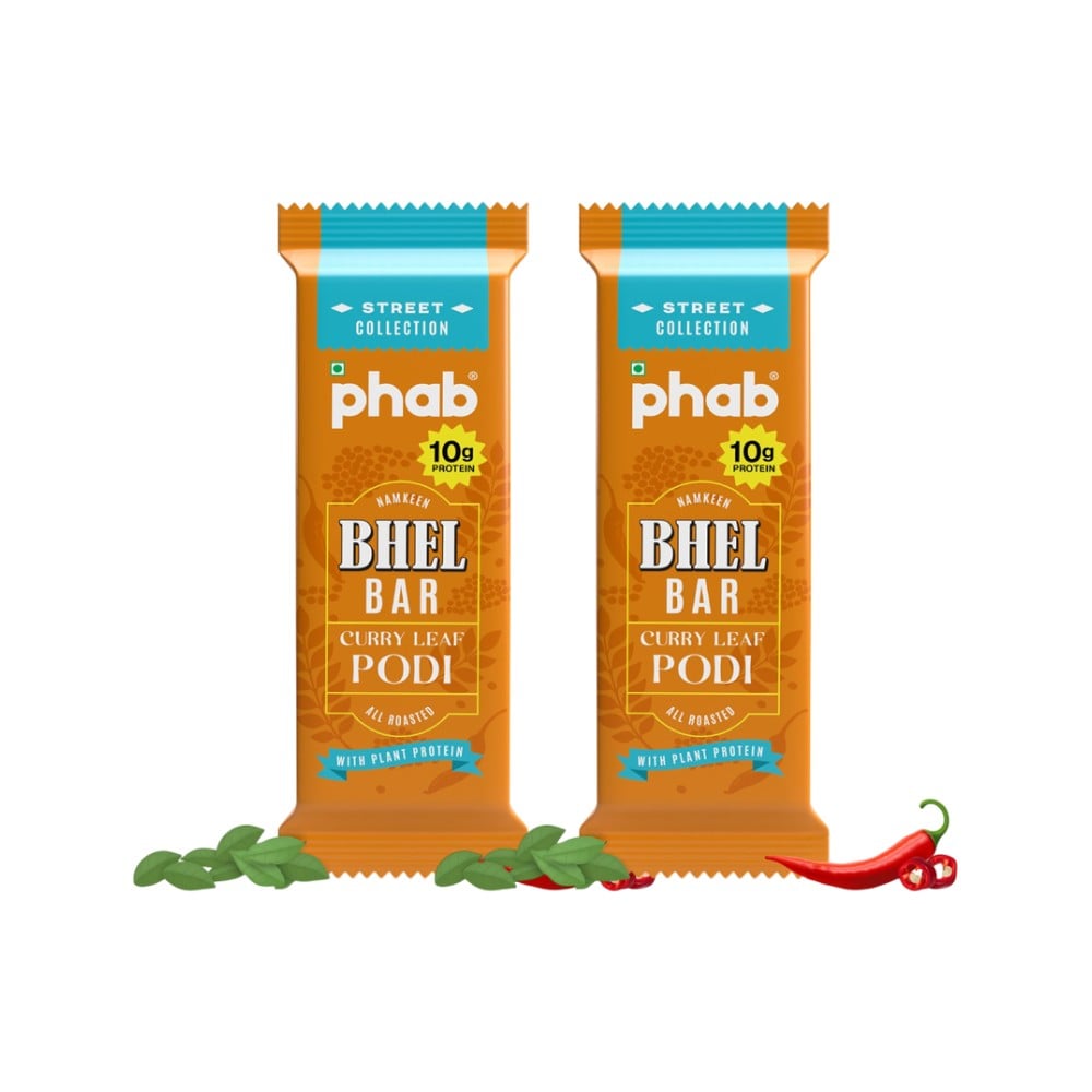 Phab Phab Curry Leaf Podi Namkeen Bhel Protein Bar