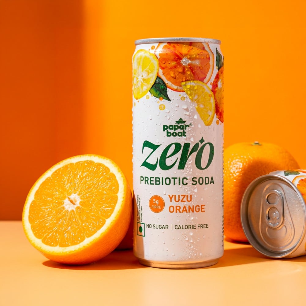 Paper Boat Paper Boat Zero Prebiotic Soda (Yuzu Orange)