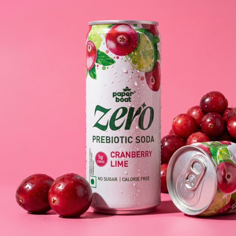 Paper Boat Paper Boat Zero Prebiotic Soda (Cranberry Lime)