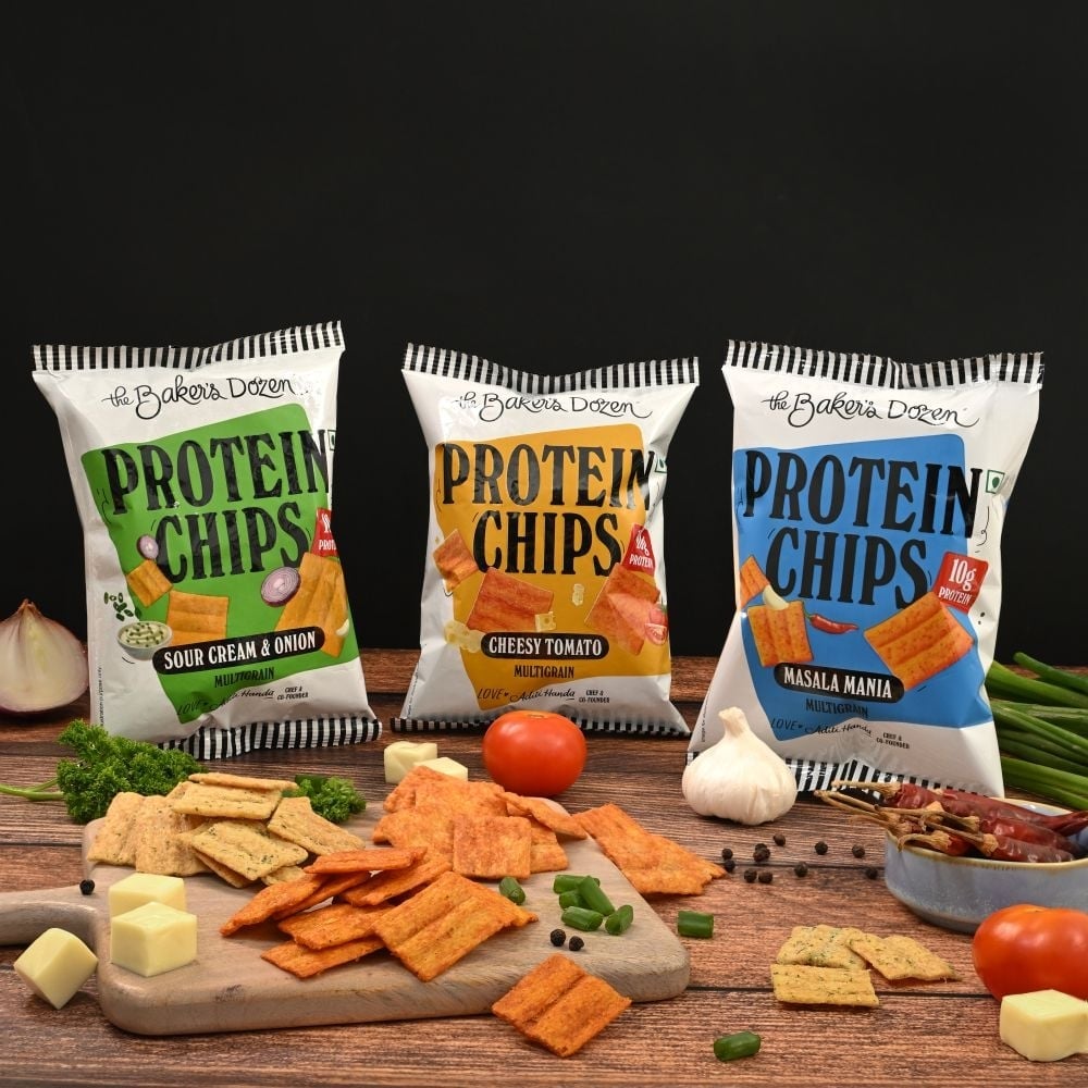 The Baker's Dozen The Baker's Dozen Multigrain Protein Chips Masala Mania