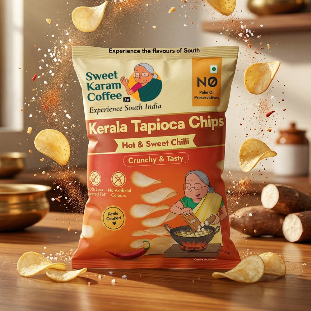 Sweet Karam Coffee Sweet Karam Coffee Kerala Tapioca Chips - Hot & Sweet Chilli