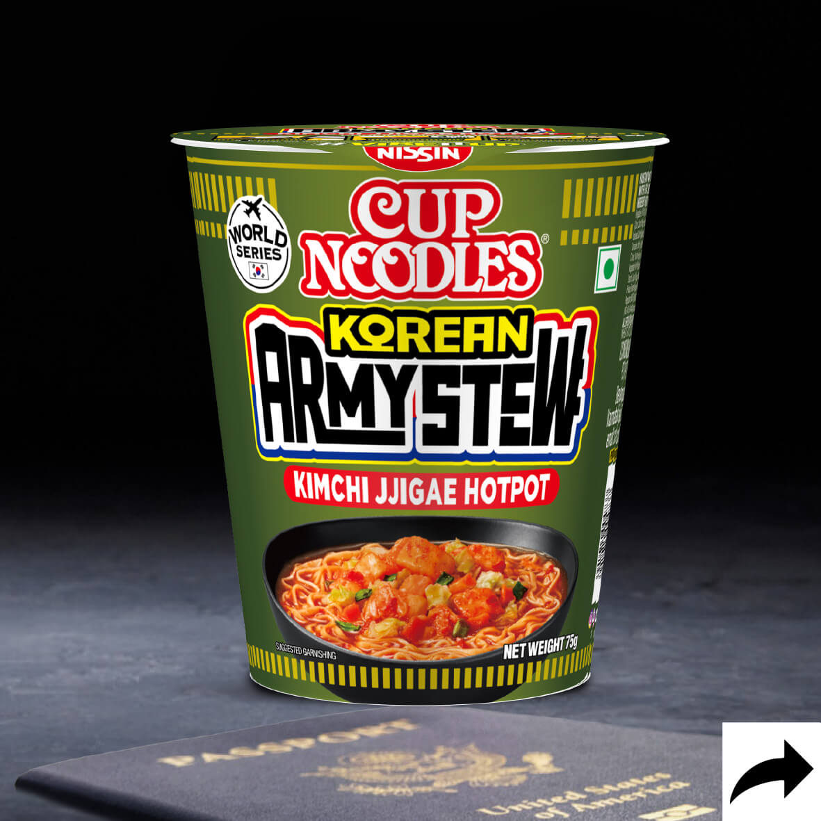 Nissin Nissin Korean Army Stew Cup Noodles (Kimchi Jjigae Hotpot)
