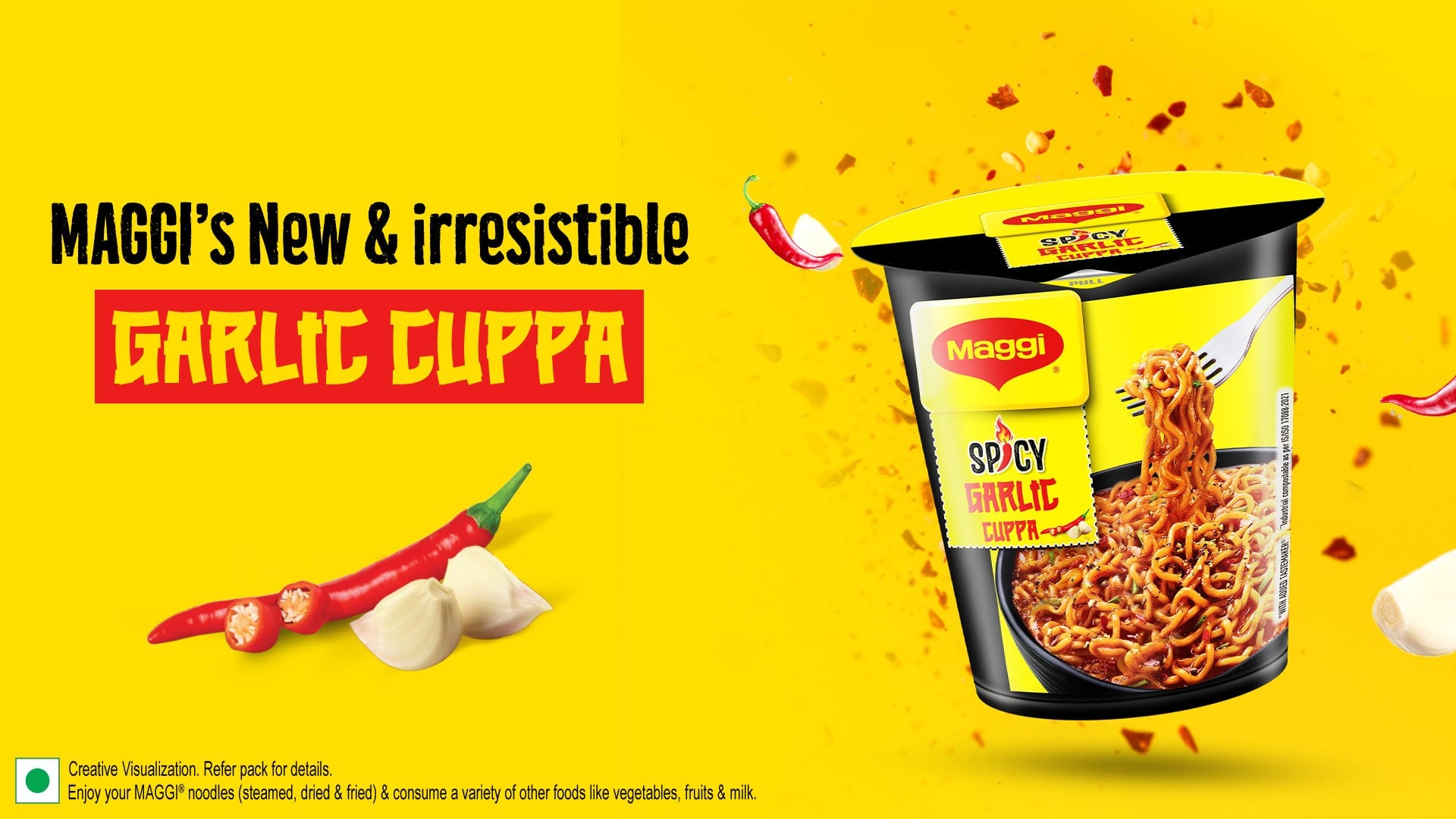 Maggi Spicy Maggi Spicy Garlic Instant Cup Noodles