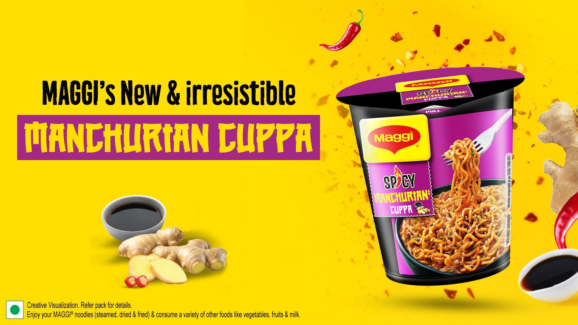 Maggi Spicy Maggi Spicy Manchurian Instant Cup Noodles