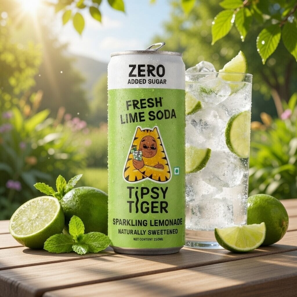 Tipsy Tiger Tipsy Tiger Zero Sugar Fresh Lime Soda Sparkling Lemonade