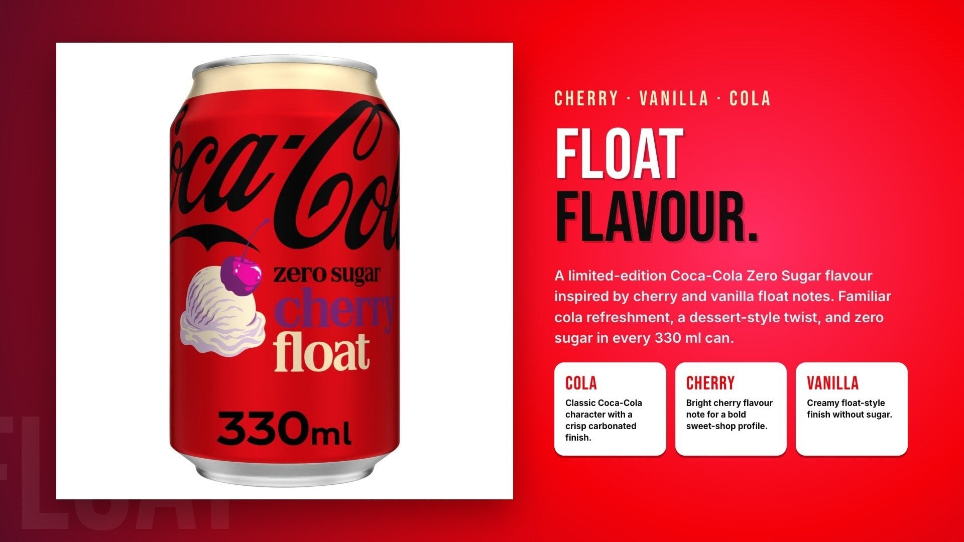 Coca-Cola Coca-Cola Cherry Float Zero Cola Soft Drink