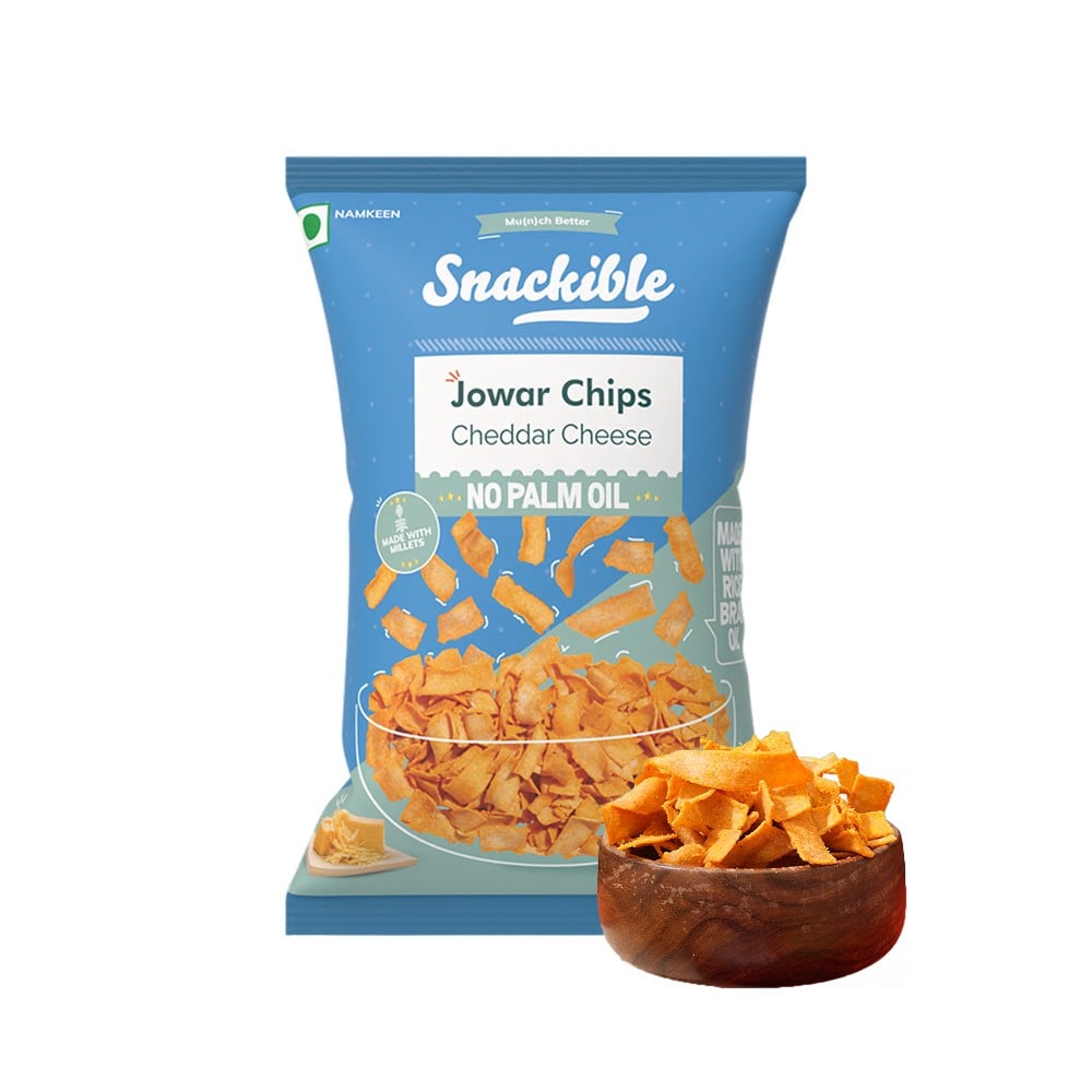 Snackible Snackible Cheddar Cheese Jowar Healthy Chips