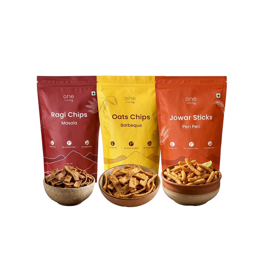 One Living One Living Ragi, Oats & Jowar Healthy Chips Pack