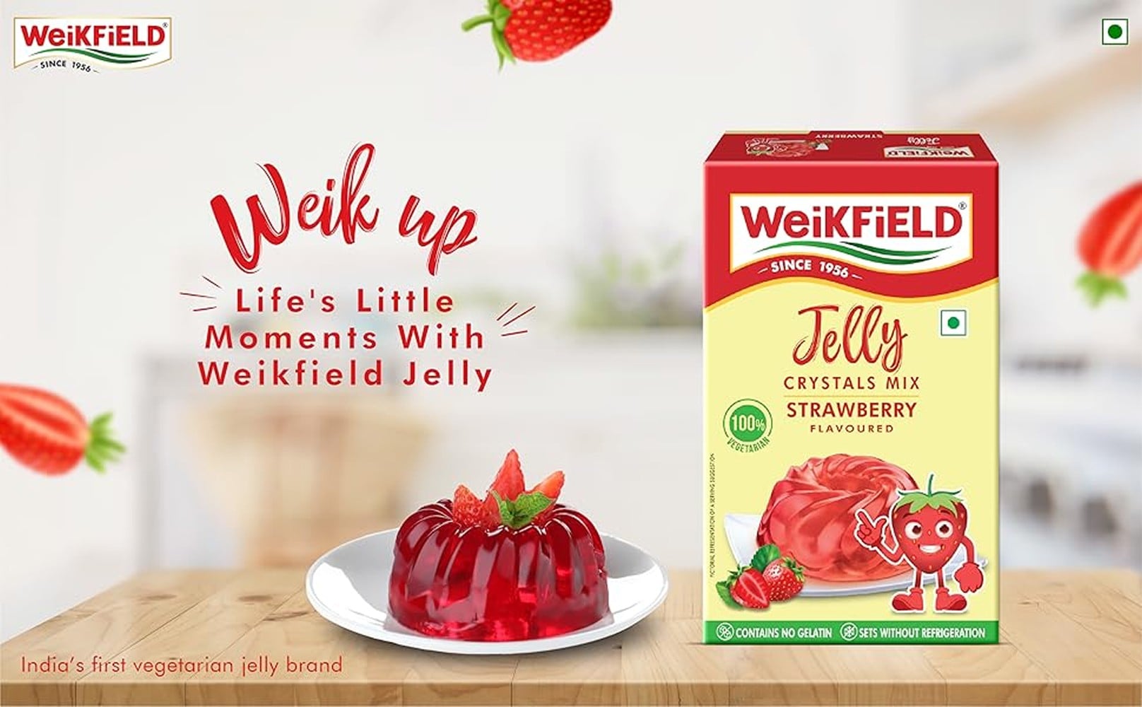 Weikfield Weikfield Strawberry Jelly Crystal Dessert Mix