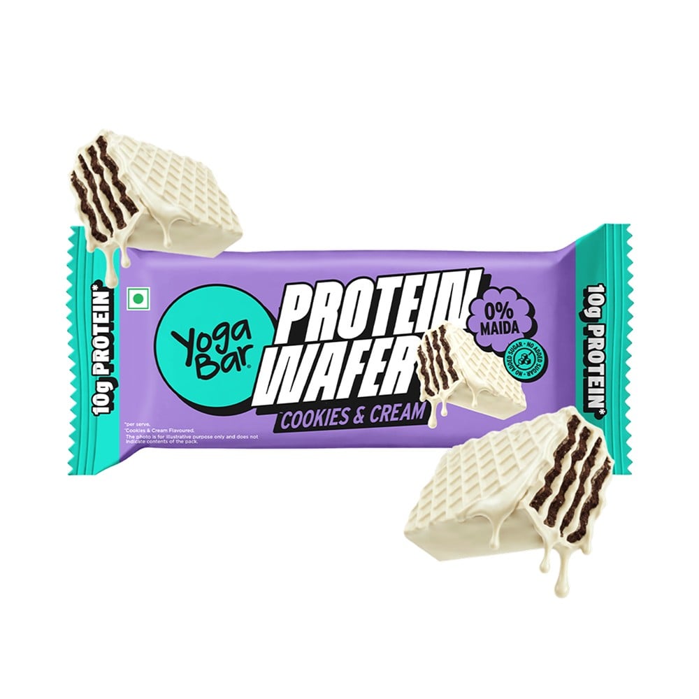 Yoga Bar Yoga Bar Cookies & Cream 10g Protein Wafer Bar