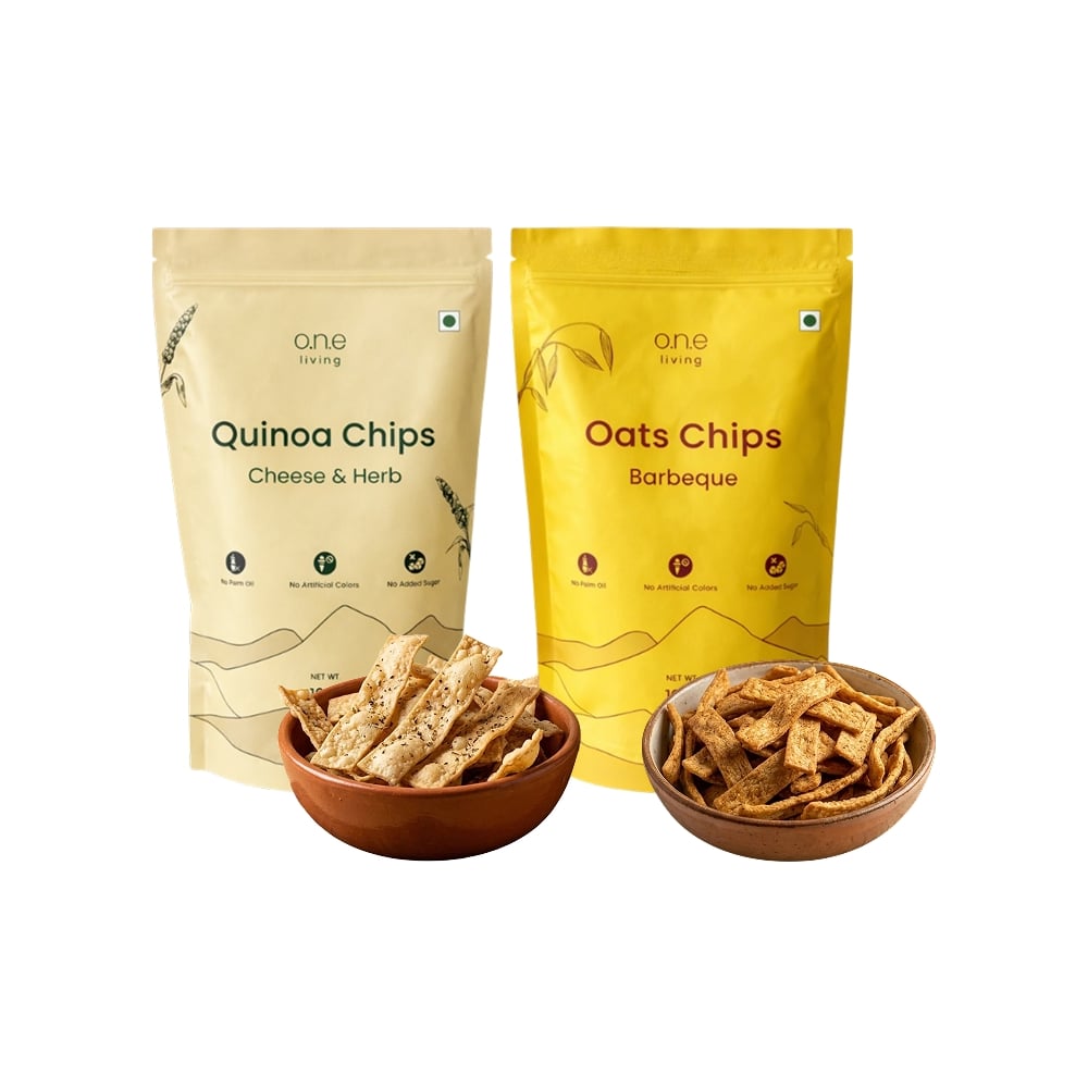 One Living One Living Quinoa Cheese & Herb & Oats Barbeque Healthy Chips