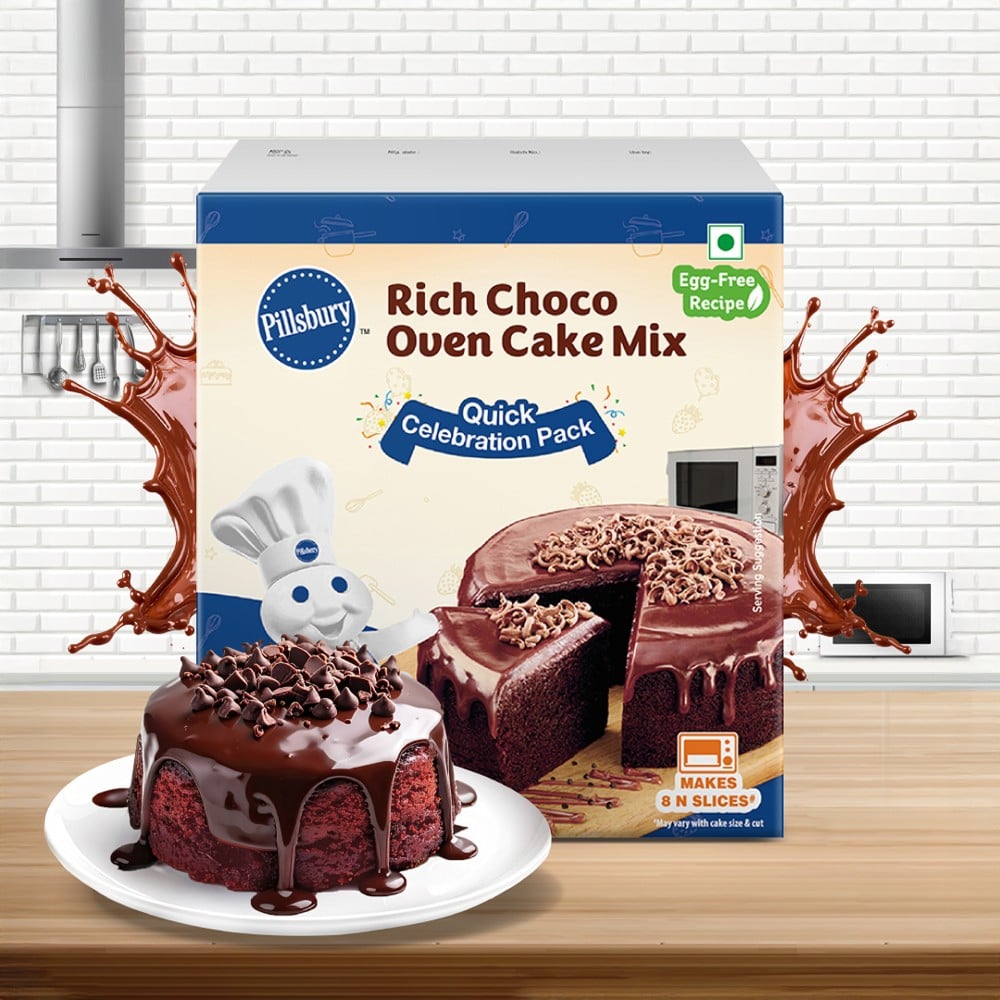 Pillsbury Pillsbury Rich Choco Oven Cake Mix (Egg less)