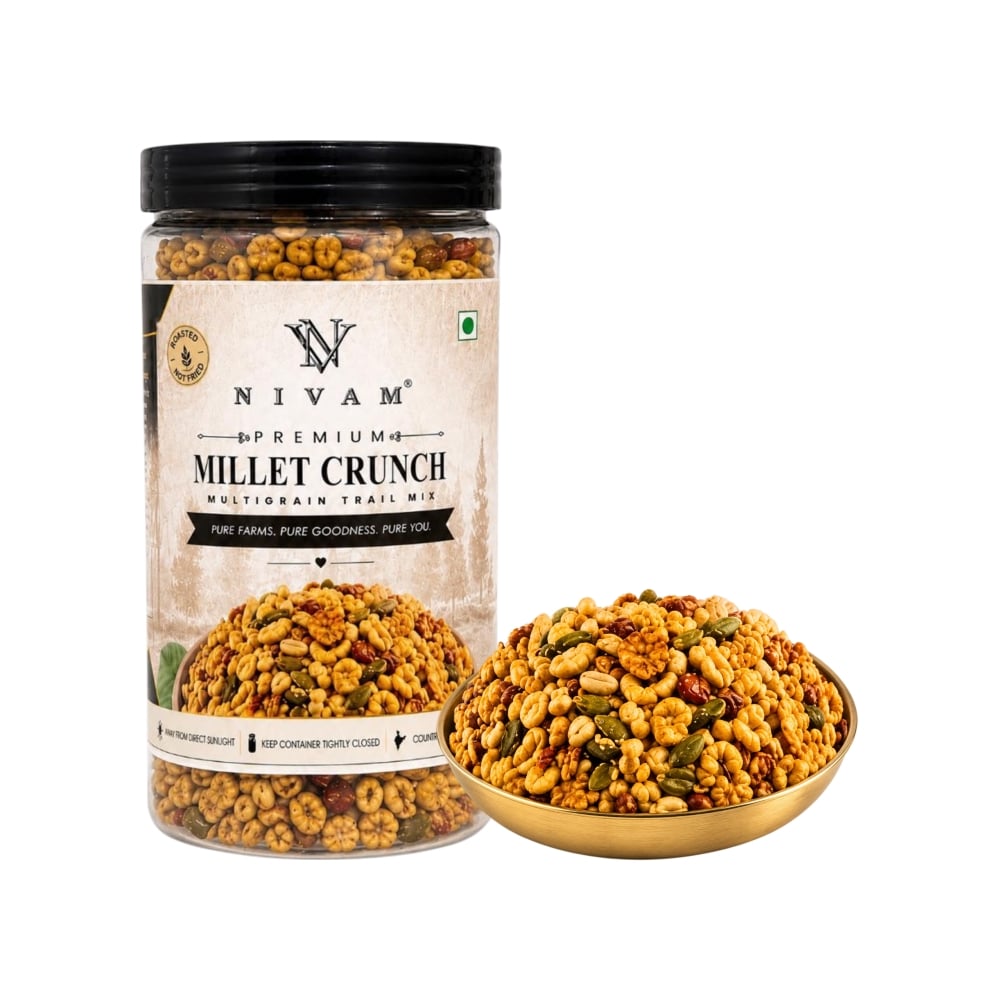 NIVAM NIVAM Ragi Jowar Millet Namkeen Trail Mix