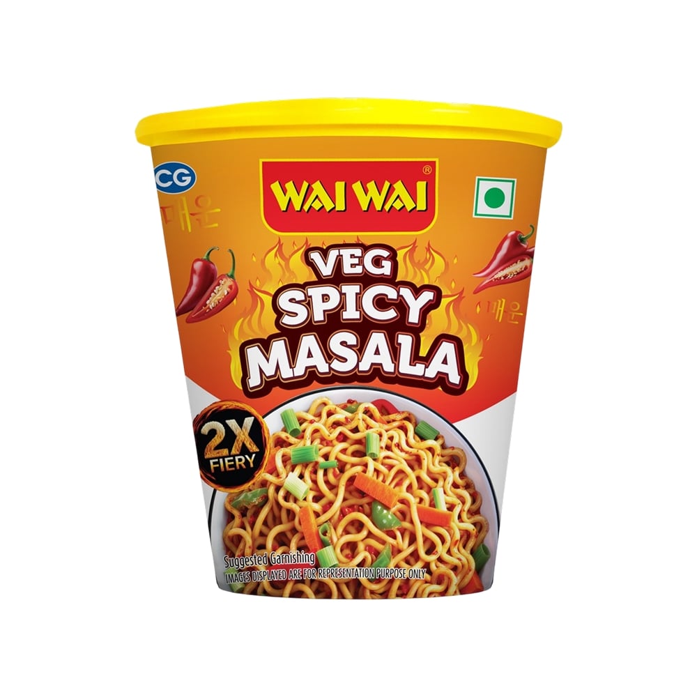 Wai Wai Wai Wai Veg Spicy Masala Cup Noodles