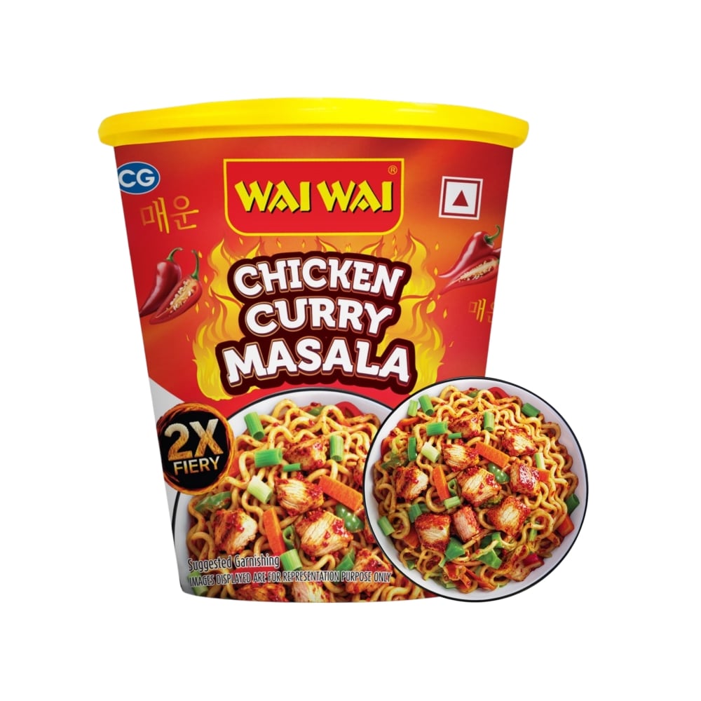 Wai Wai Wai Wai Chicken Curry Masala Cup Noodles