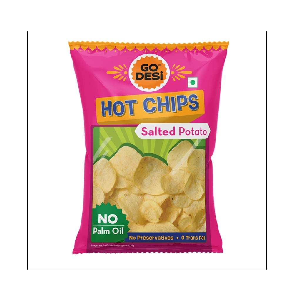GO DESi GO DESi Hot Potato Chips - Salted