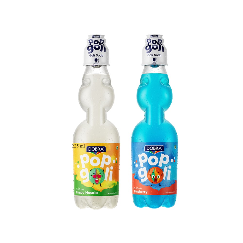 Dobra Dobra Pop Goli Soda - Nimbu Masala + Blueberry Goli Soda Combo