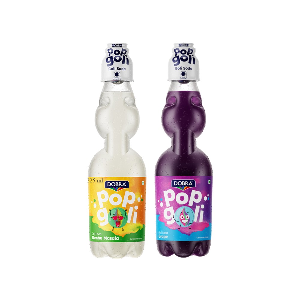 Dobra Dobra Pop Goli Soda - Nimbu Masala + Pop Goli Soda - Grape Combo