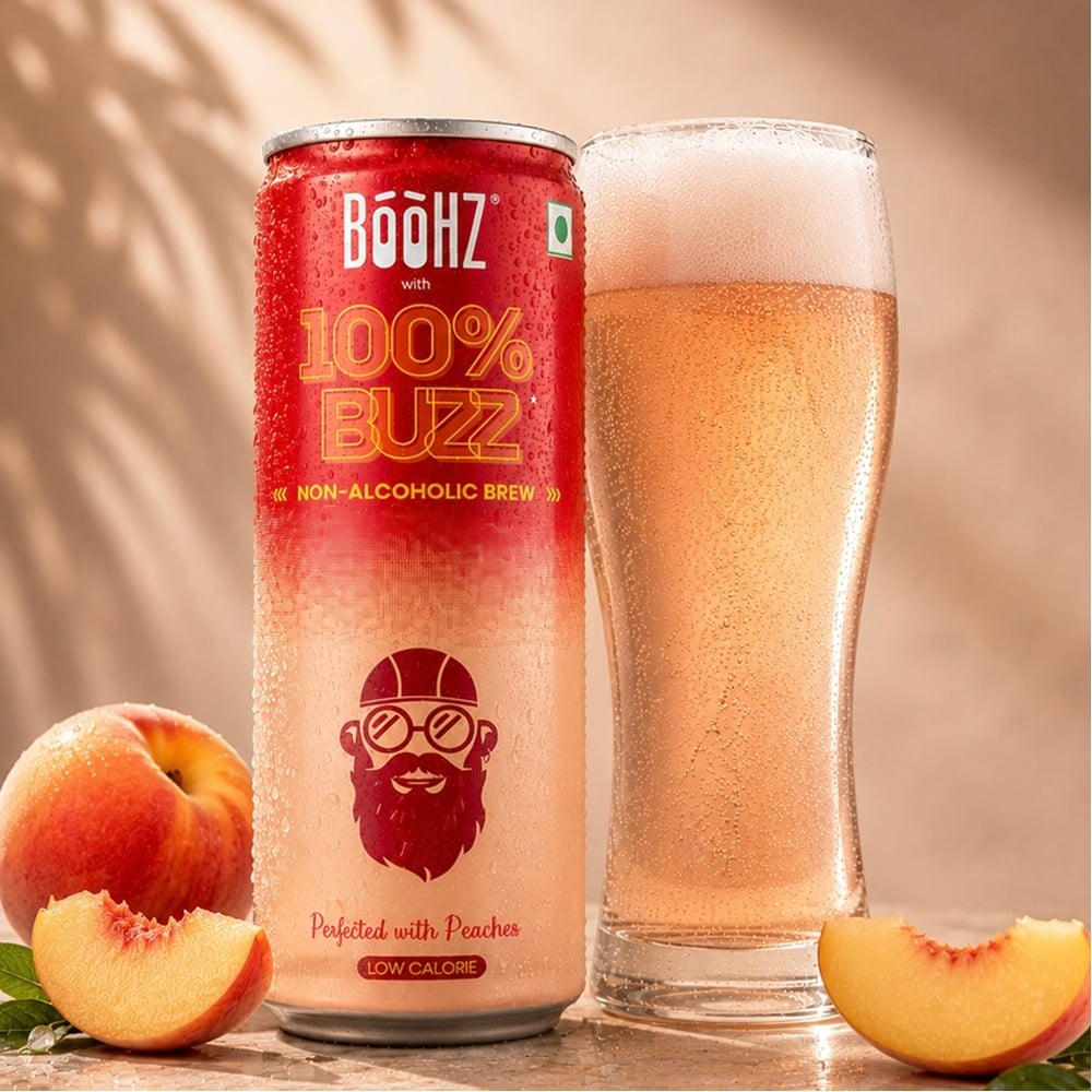 BOOHZ BOOHZ 100% Buzz Peach Non-Alcoholic Beer