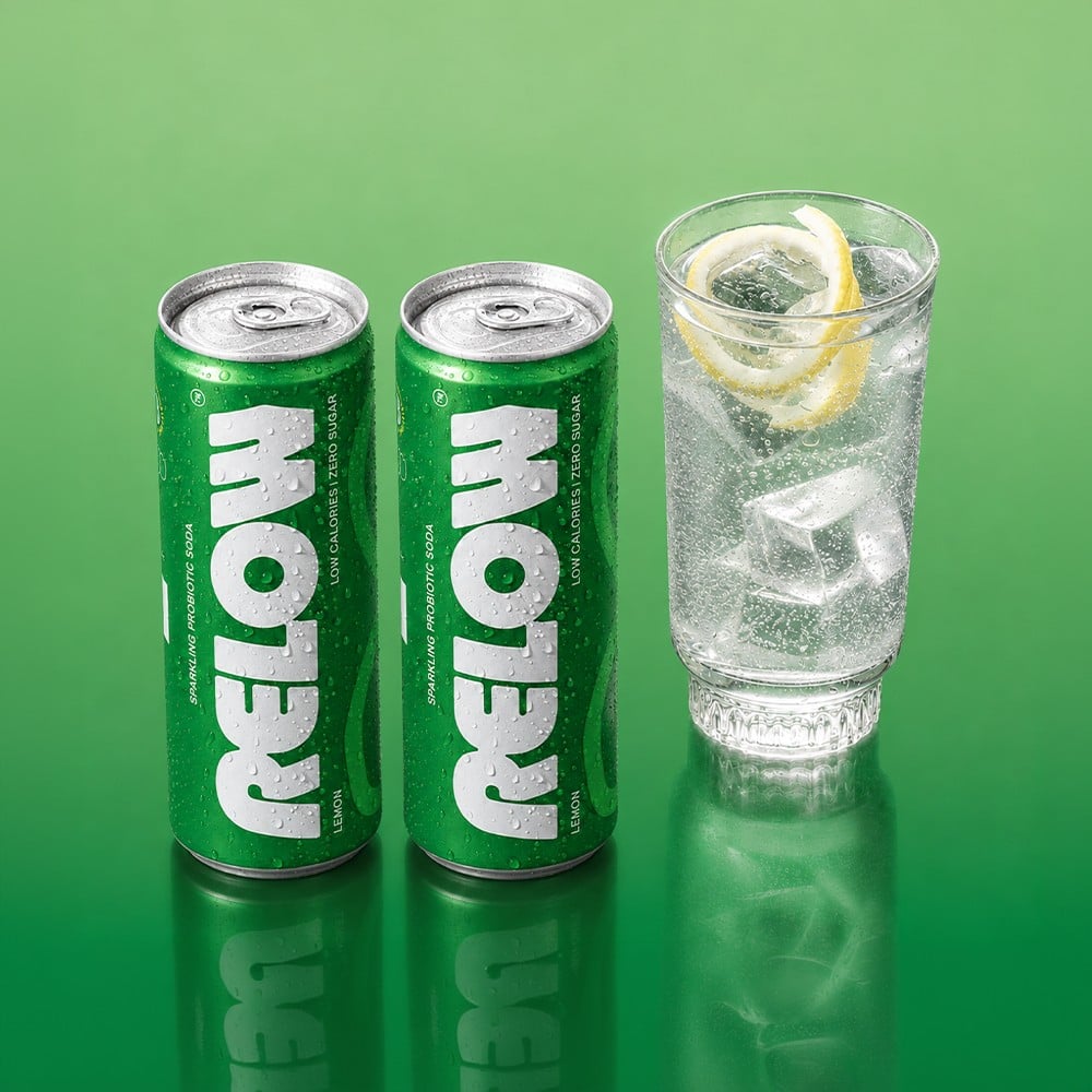Relow Relow Lemon Sparkling Probiotic Soda