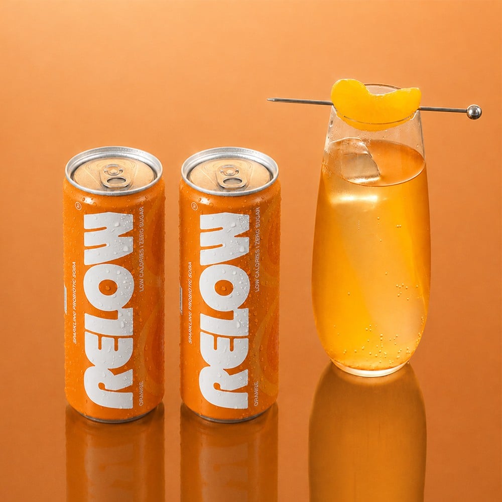 Relow Relow Orange Sparkling Probiotic Soda