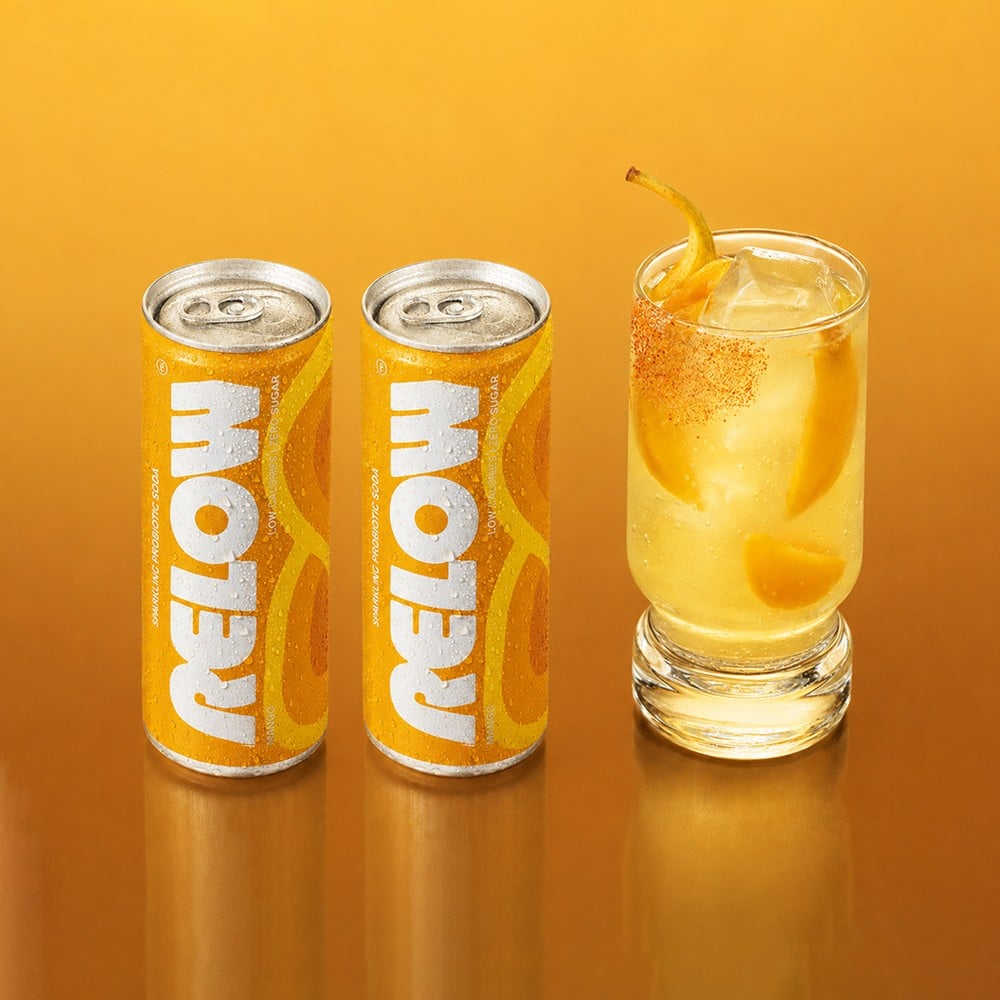 Relow Relow Mango Sparkling Probiotic Soda
