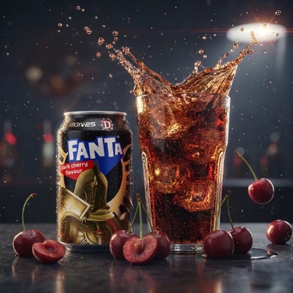 Fanta Fanta Dark Cherry Soft Drink Can