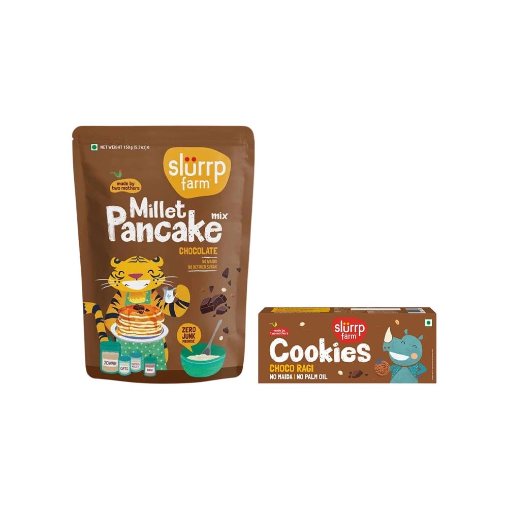 Slurrp Farm Slurrp Farm Chocolate Pancake Mix + Choco Ragi Cookies Combo