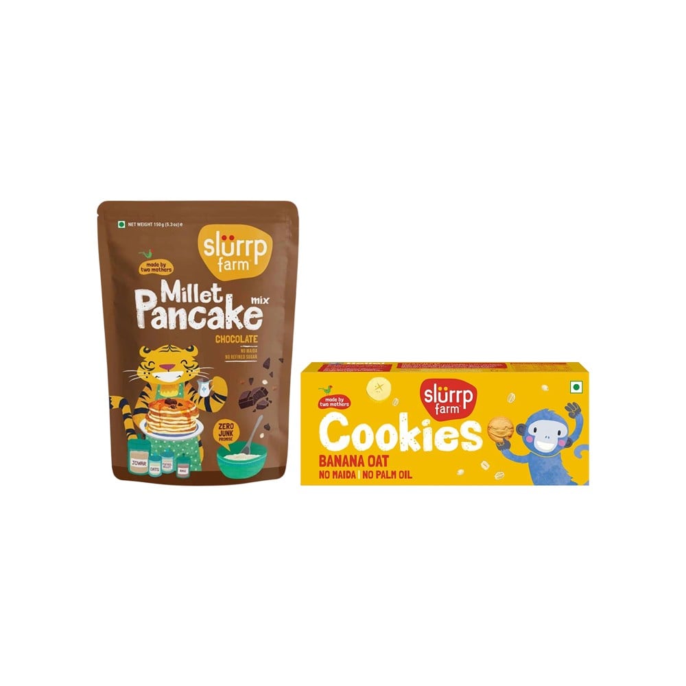 Slurrp Farm Slurrp Farm Chocolate Pancake Mix +  Banana Oat Cookies Combo