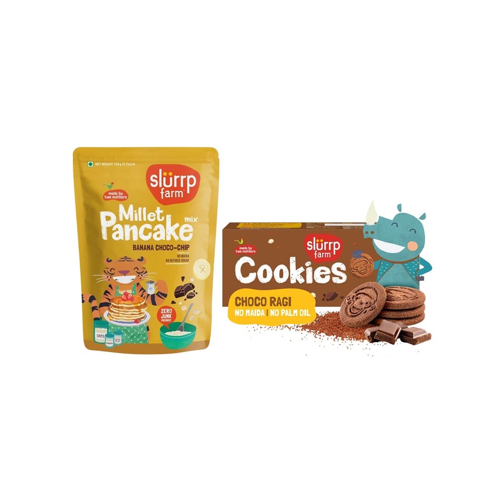 Slurrp Farm Slurrp Farm Banana Chocochip Pancake Mix + Choco Ragi Cookies Combo